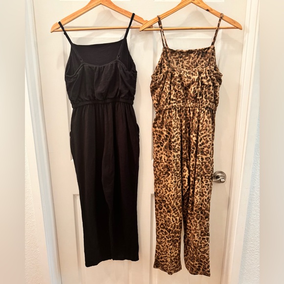 Pair of Old Navy Black/Leopard Jumpsuits - Picture 2 of 15